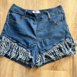Fringe denim Shorts